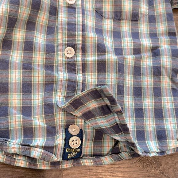 Carter’s/Osh Kosh B’gosh 18 Month BUNDLE (2) Plaid Button Down Shirts - Picture 11 of 12